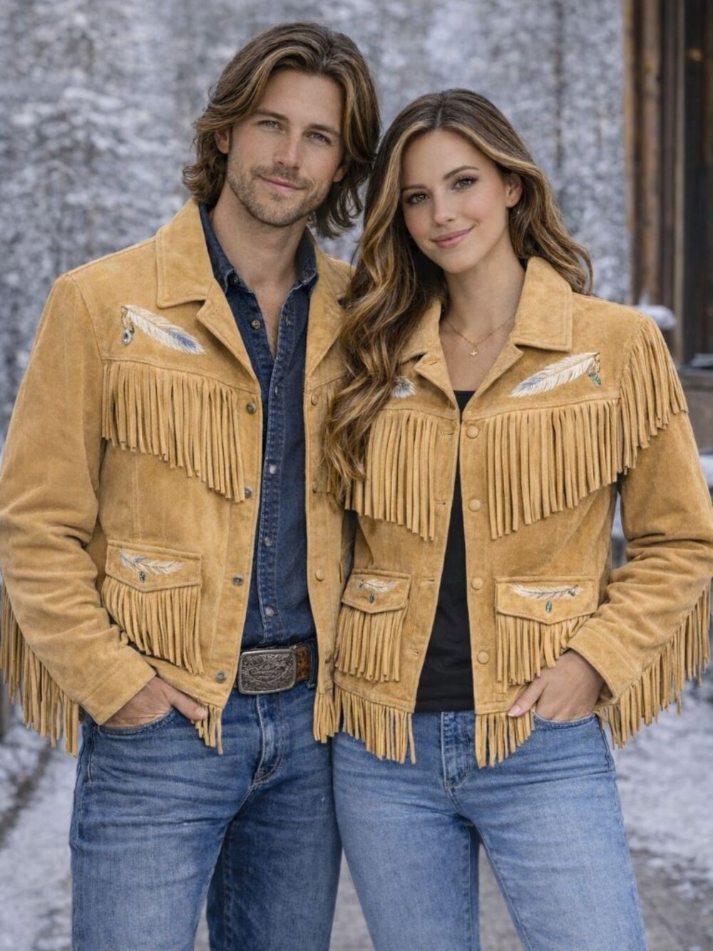 Luxury Western Suede Fringe Jacket • Unisex Statement Piece • Vintage - NWOT's